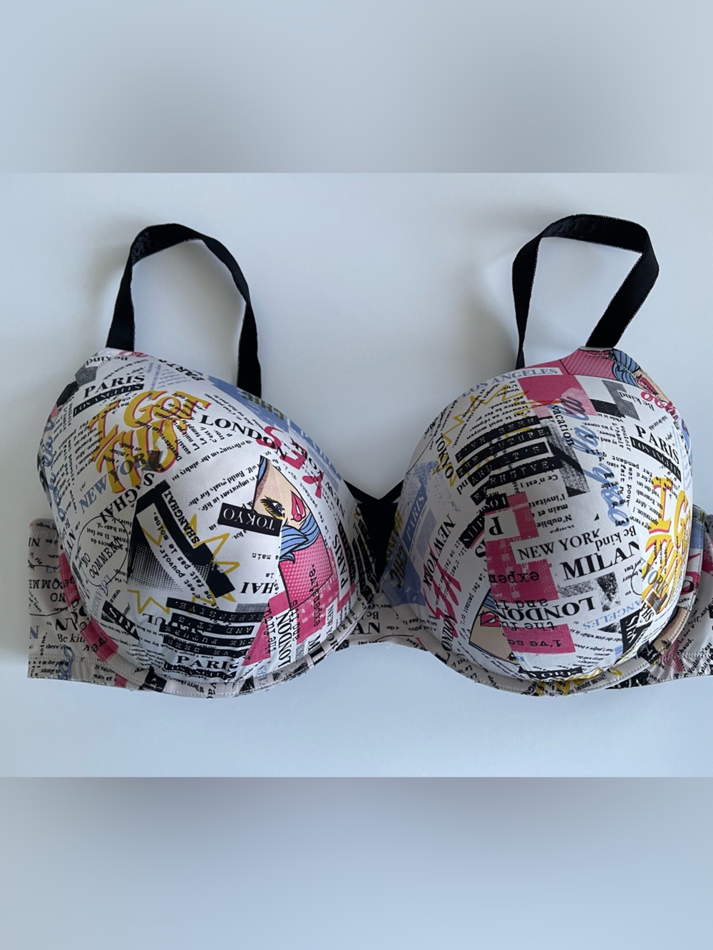 Torrid Paris Print Full Coverage Molded Underwire Cup Bra - 46DDD